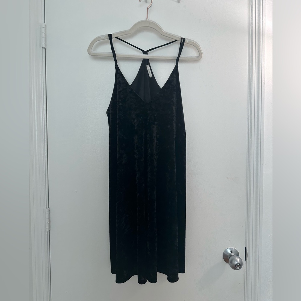 cute velvet black dress